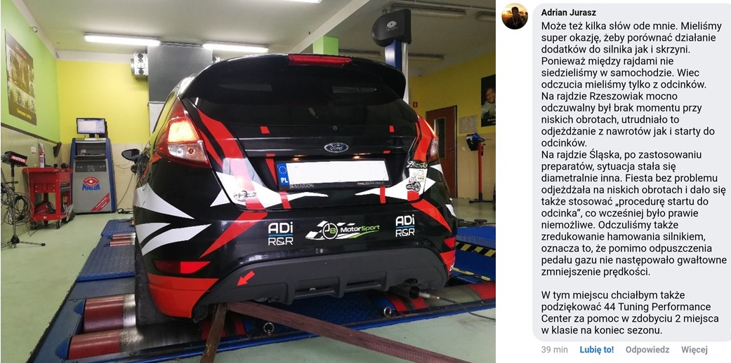 Rekomendacja po zastosowaniu pakietu LSPI oraz Gearbox w technologii MyNano w samochodzie Ford Fiesta 1.6 200 KM 