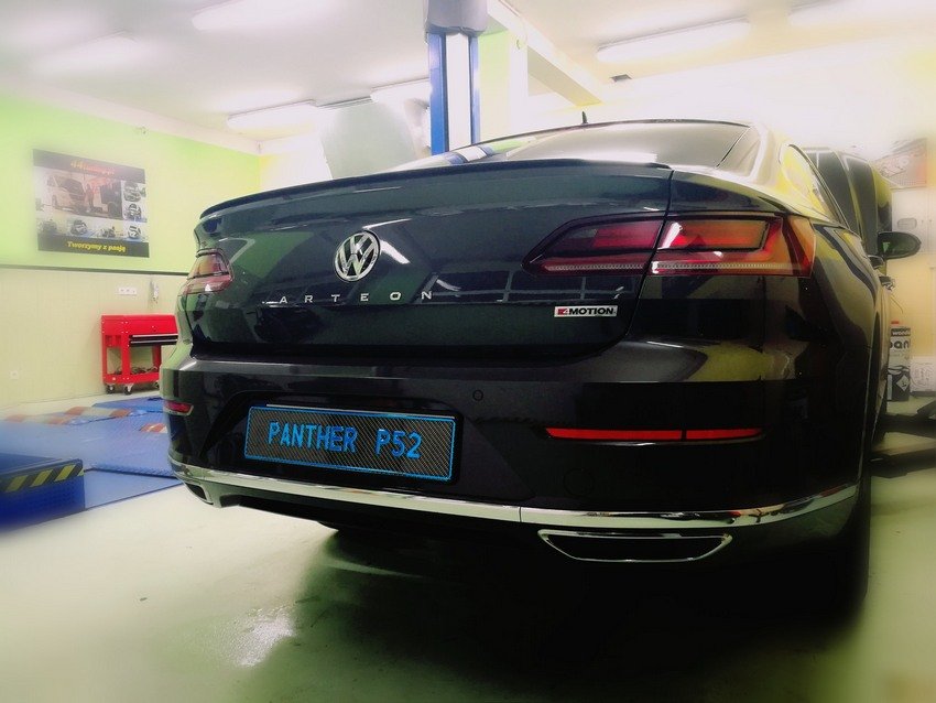 VW Arteon 2.0 Bi-TDI 240 KM podczas płukania silnika i zastosowania nanotechnologii Panther P52 Grafen oraz Racing